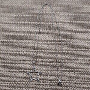 18 Inch Sterling Silver Cubic Zirconia Star Pendant Necklace A2708